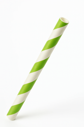 Kiwi Green Striped Paper Straws